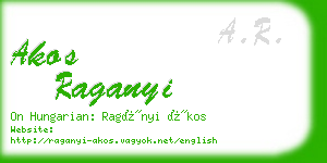 akos raganyi business card